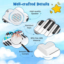 49-Key Kids Keyboard with Microphone – White
