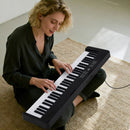 61-Key Folding Digital Piano with MIDI and Carrying Bag – Black
