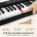 61-Key Folding Digital Piano with MIDI and Carrying Bag – Black