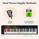 61-Key Folding Digital Piano with MIDI and Carrying Bag – Black