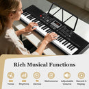 61-Key Light-Up Keyboard with Headphones and Microphone – Black