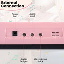 61-Key Light-Up Keyboard with Headphones and Microphone – Pink