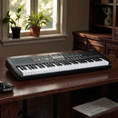 61-Key Light-Up Keyboard with Adjustable Stand and Stool – Black