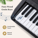 61-Key Light-Up Keyboard with Adjustable Stand and Stool – Black