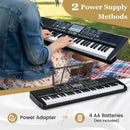 61-Key Light-Up Keyboard with Adjustable Stand and Stool – Black