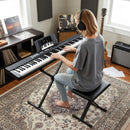 88-Key Digital Piano with Stand Stool and Carrying Bag – Black