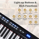 88-Key Digital Piano with Stand Stool and Carrying Bag – Black