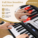 88-Key Digital Piano with Stand Stool and Carrying Bag – Black