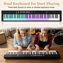 88-Key Digital Piano with Stand Stool and Carrying Bag – Black