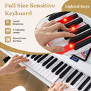 88-Key Digital Piano with Stand Stool and Carrying Bag – White