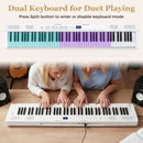 88-Key Digital Piano with Stand Stool and Carrying Bag – White