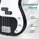 Four-String Electric Bass Guitar with Gig Bag – Black