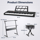 61-Key Light-Up Keyboard Starter Set – Black