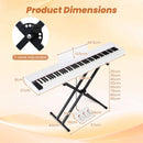 88-Key Semi-Weighted Digital Piano with Stand and Pedals – Black & White