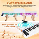 88-Key Semi-Weighted Digital Piano with Stand and Pedals – Black & White