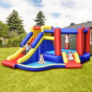 Inflatable Bounce Castle with Long Slide and Pool Area without Blower – Multicolour