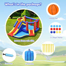 Inflatable Bounce Castle with Long Slide and Pool Area without Blower – Multicolour