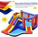 Inflatable Bounce Castle with Long Slide and Pool Area without Blower – Multicolour