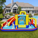 Inflatable Bounce Castle with Curved Water Slide – Multicolour / Without blower