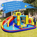 Inflatable Bounce Castle with Curved Water Slide – Multicolour / Without blower