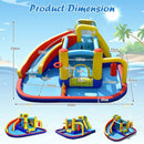 Inflatable Bounce Castle with Curved Water Slide – Multicolour / Without blower