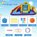 Inflatable Bounce Castle with Curved Water Slide – Multicolour / Without blower