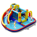 Inflatable Bounce Castle with Curved Water Slide – Multicolour / Without blower