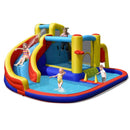 Inflatable Bounce Castle with Curved Water Slide – Multicolour / Without blower