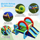 Inflatable Bounce House with Dual Slides and Ball Games without Blower – Multicolour