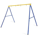 257cm Metal Swing Stand for Two Swings – Yellow & Blue
