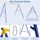 257cm Metal Swing Stand for Two Swings – Yellow & Blue