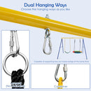 257cm Metal Swing Stand for Two Swings – Yellow & Blue
