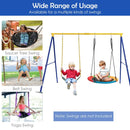 257cm Metal Swing Stand for Two Swings – Yellow & Blue