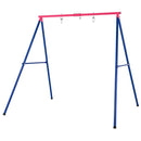 Metal A-Frame Swing Stand with Ground Stakes – Red
