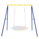 Metal A-Frame Swing Stand with Ground Stakes – Yellow