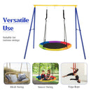 Metal A-Frame Swing Stand with Ground Stakes – Yellow