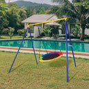 Metal A-Frame Swing Stand with Ground Stakes – Yellow