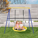 Metal A-Frame Swing Stand with Ground Stakes – Yellow