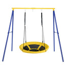 Metal A-Frame Swing Stand with Ground Stakes – Yellow