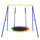 Metal A-Frame Swing Stand with Ground Stakes – Yellow