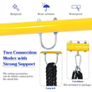 Metal A-Frame Swing Stand with Ground Stakes – Yellow