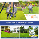 Garden Swing Set with Two Belt Swings and Glider – Blue & Green