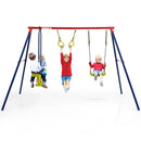 Garden Swing Set with Glider and Gym Rings – Multicolour