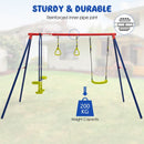 Garden Swing Set with Glider and Gym Rings – Multicolour