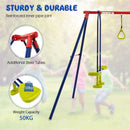 Garden Swing Set with Glider and Gym Rings – Multicolour
