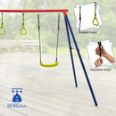 Garden Swing Set with Glider and Gym Rings – Multicolour
