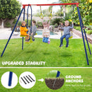 Garden Swing Set with Glider and Gym Rings – Multicolour
