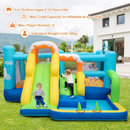 Winter-Themed Inflatable Bounce Castle with Slide and Ball Games – Multicolour / Without blower