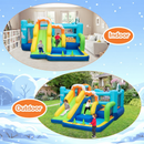 Winter-Themed Inflatable Bounce Castle with Slide and Ball Games – Multicolour / Without blower