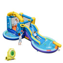 Ocean-Themed Inflatable Water Park with 680W Blower – Multicolour